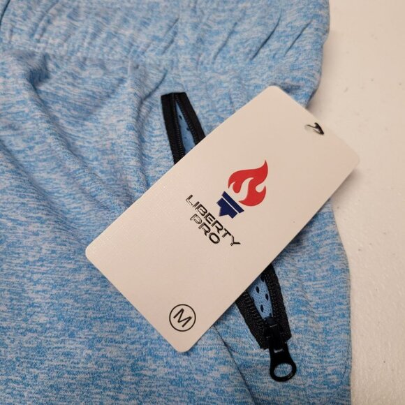 Liberty Pro Shorts Athletic Lightweight Zip Pockets Elastic‎ Waist Womens M Blue - Picture 3 of 7